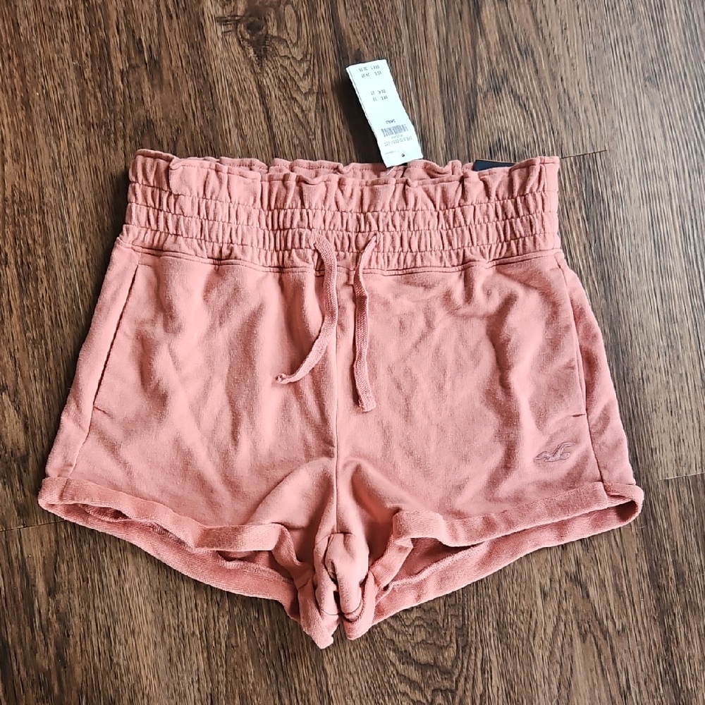 Women's Hollister Size Small Peach Drawstring Shorts High Rise